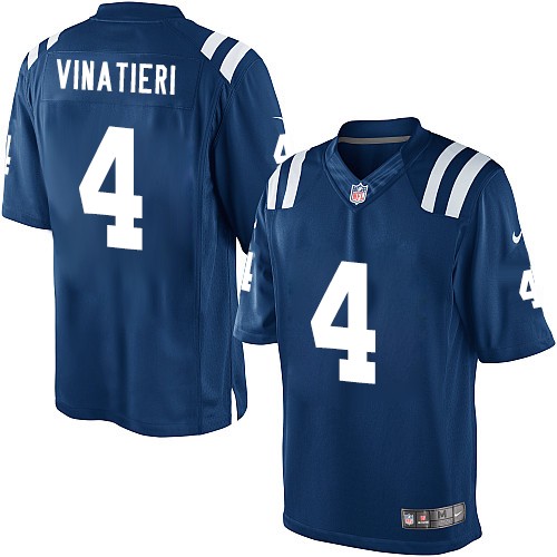 Men's Limited Adam Vinatieri Nike Jersey Royal Blue Home - #4 NFL Indianapolis Colts